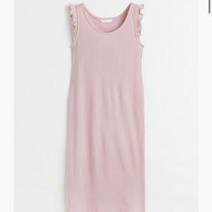 H&M Maternity ruffled pink jersey dress in small